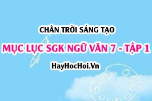 Mục lục SGK Ngữ Văn 7 Chân trời sáng tạo Tập 1
